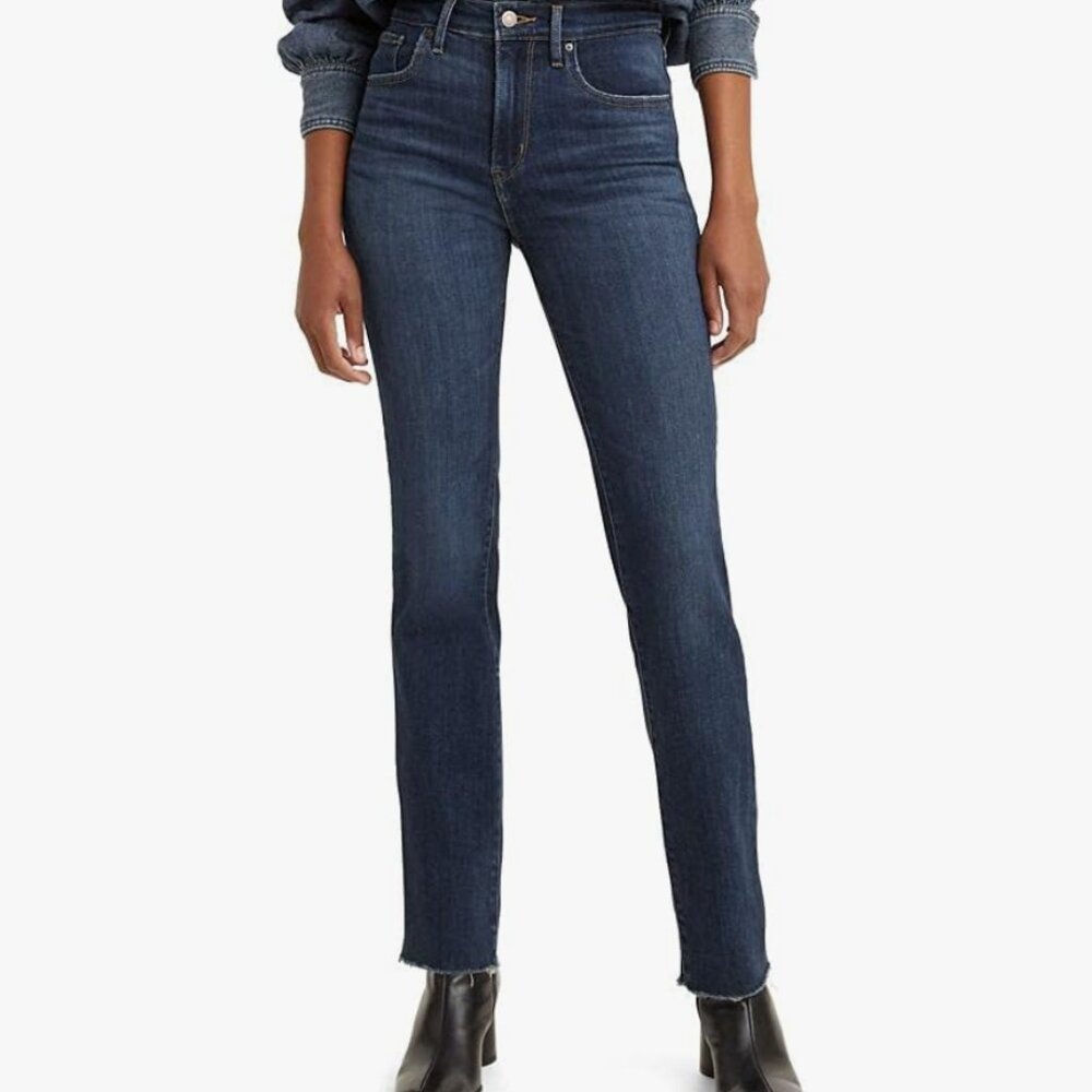 Levi's Women's Straight 505 Jeans Dark Indigo 31 Reg